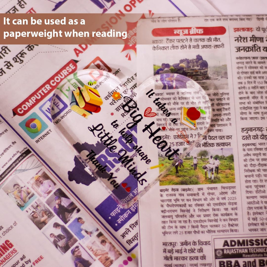 SNAPTRAP Engraved Message Acrylic Block - Teacher 3 6X6
