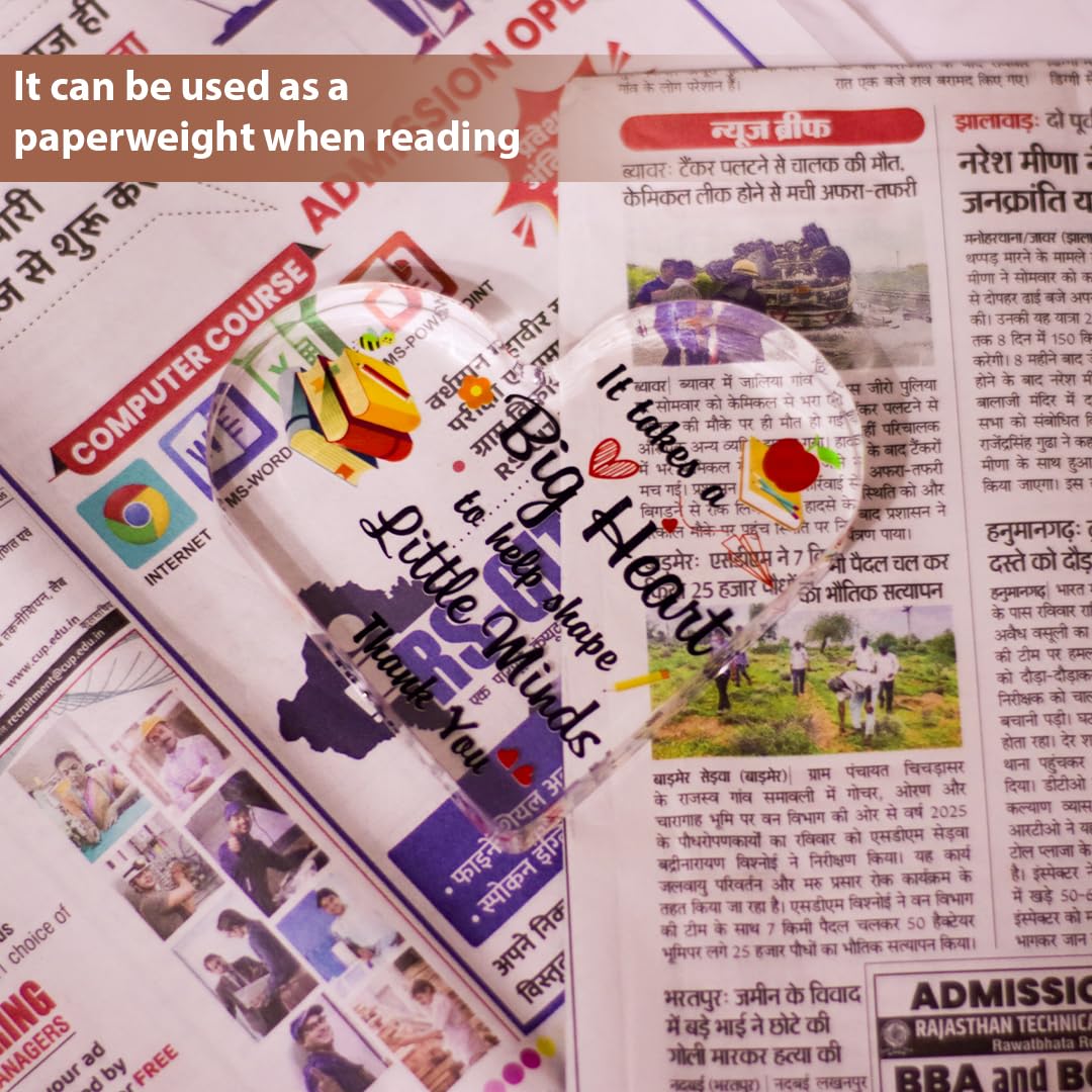 SNAPTRAP Engraved Message Acrylic Block - Teacher 3 6X6