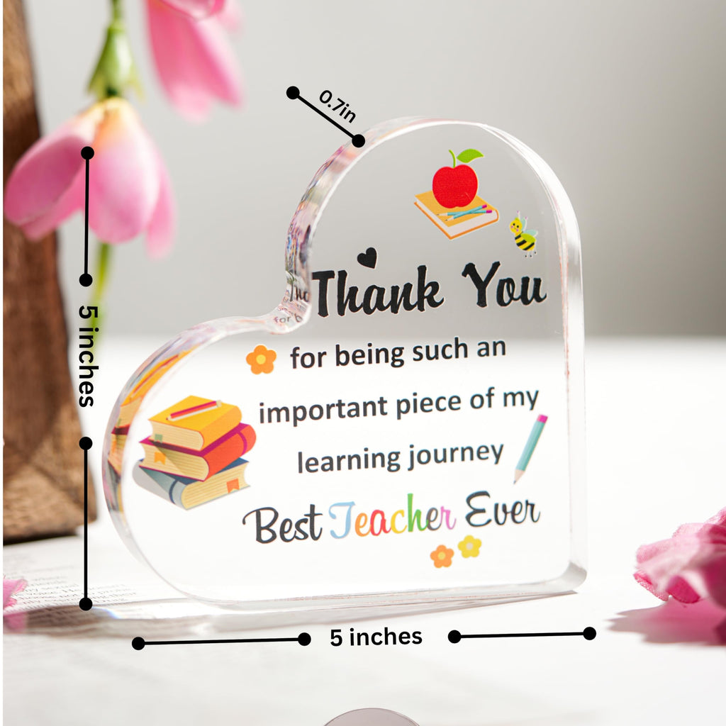 SNAPTRAP Engraved Message Acrylic Block - Teacher 1 5X5
