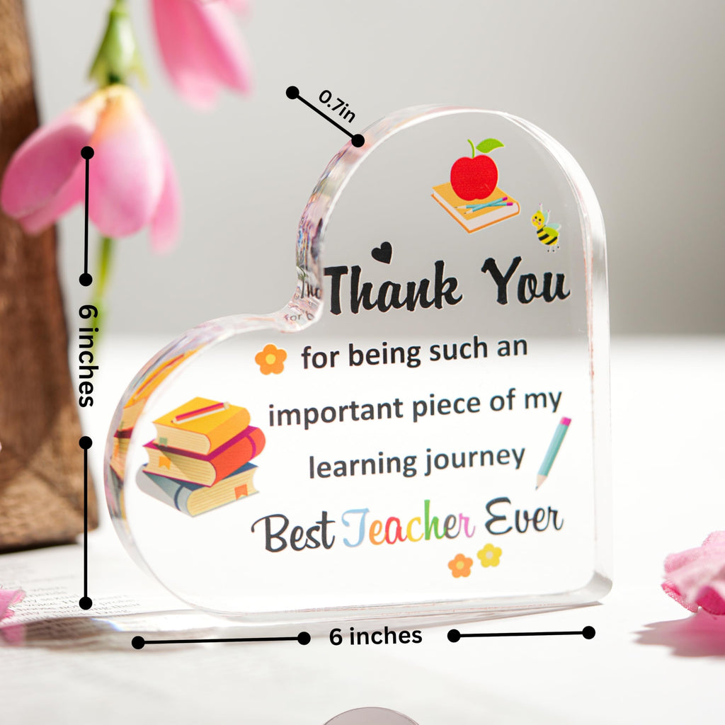 SNAPTRAP Engraved Message Acrylic Block - Teacher 1 6X6