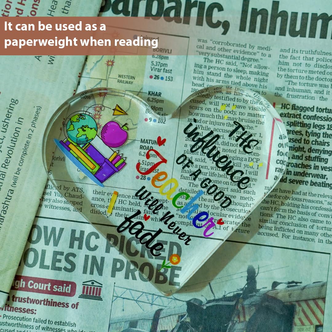 SNAPTRAP Engraved Message Acrylic Block - Teacher 4 6X6