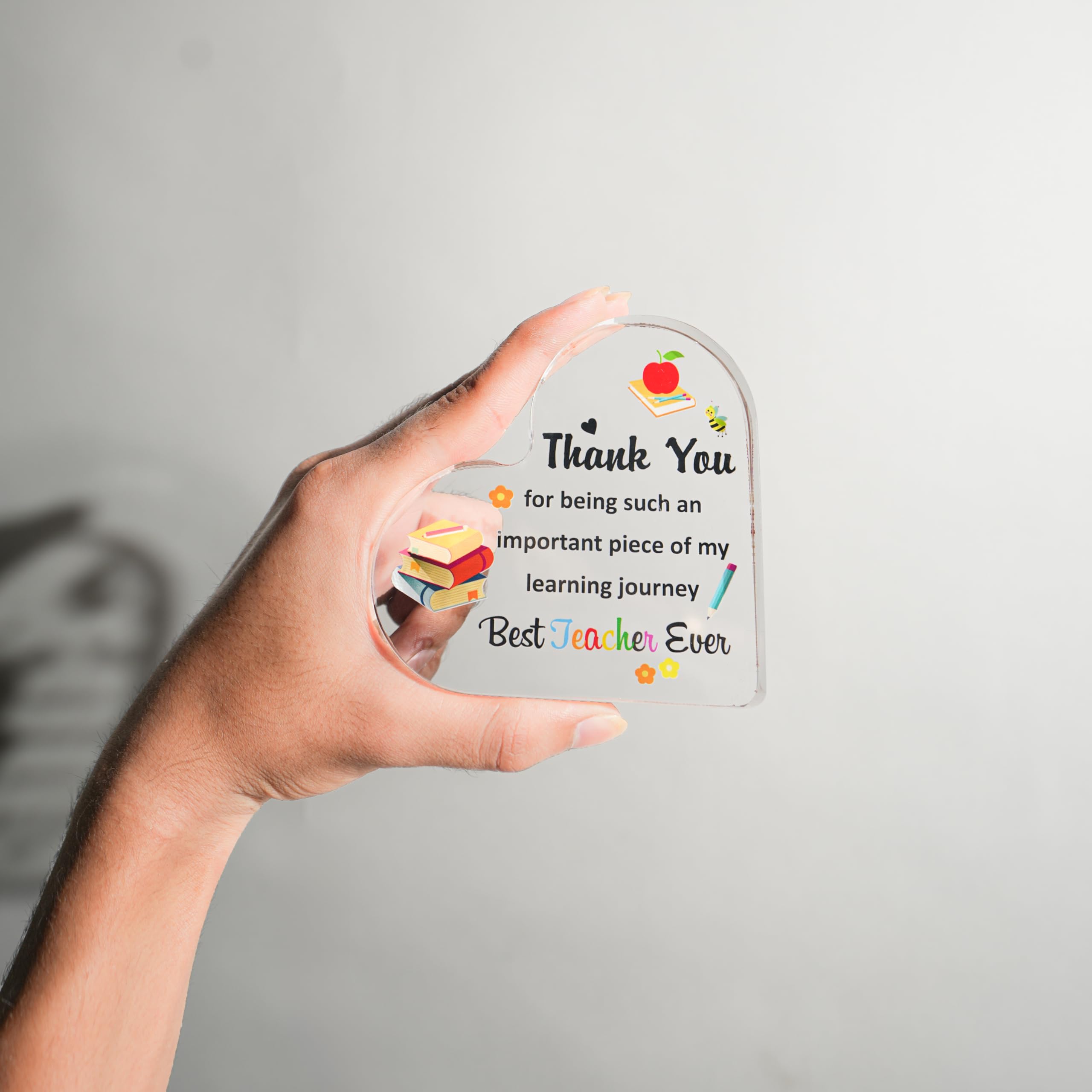 SNAPTRAP Engraved Message Acrylic Block - Teacher 1 6X6