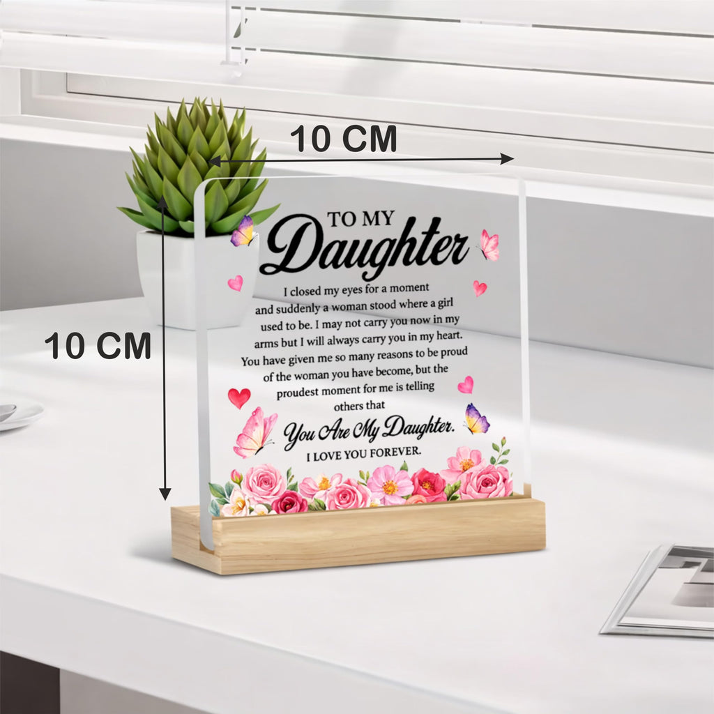 SNAPTRAP To My Daughter Acrylic Plaque with Wooden Base - Default Title