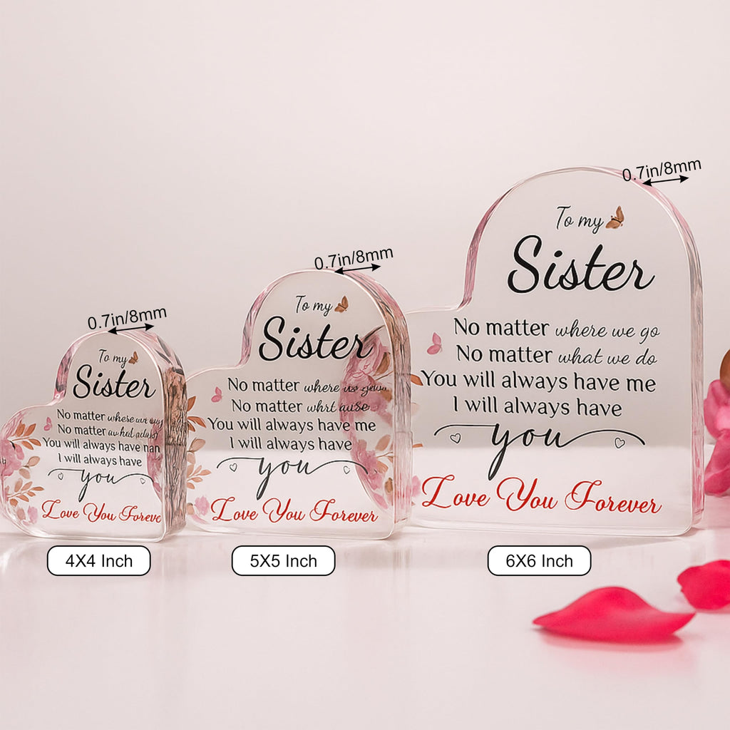 SNAPTRAP Engraved Message Acrylic Block - To My Sister 6X6
