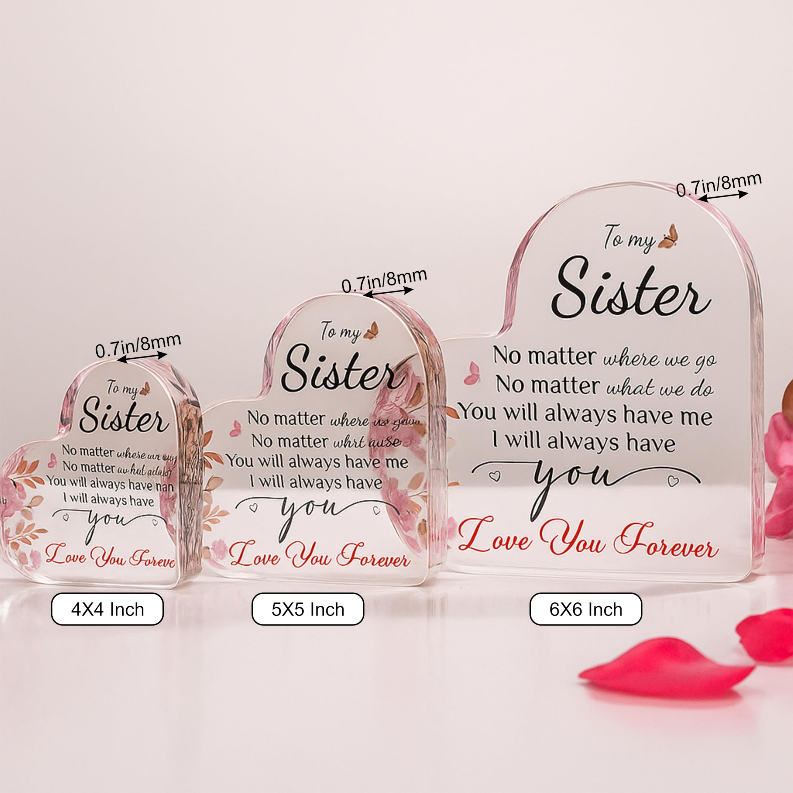 SNAPTRAP Engraved Message Acrylic Block - To My Sister 6X6