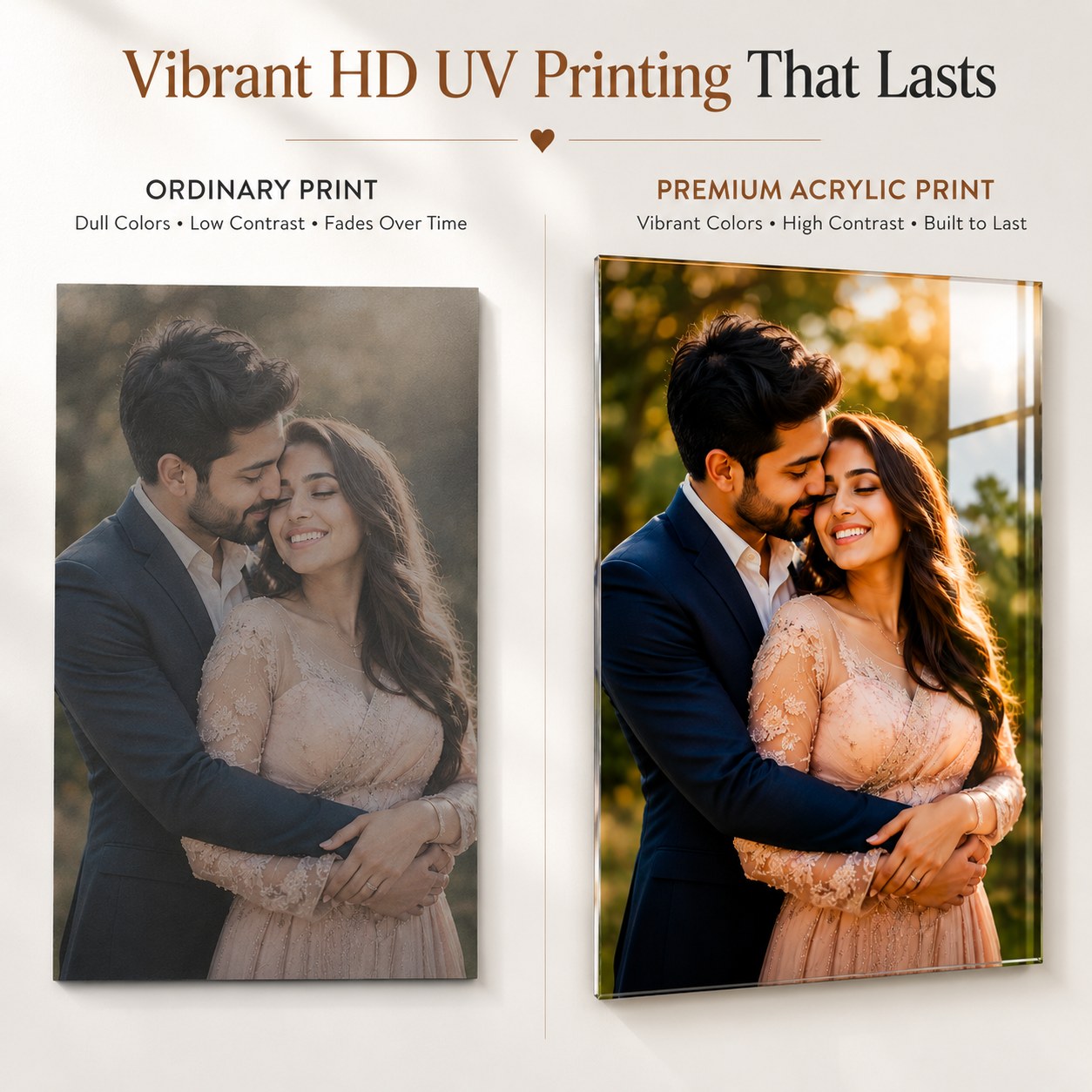 Personalized Acrylic Photo Frame - premium acrylic wall decor